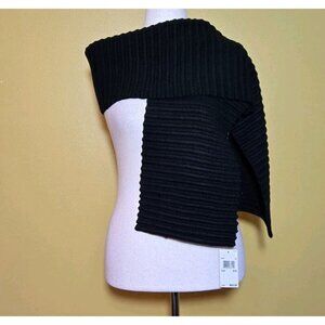 MICHAEL Michael Kors Scarf 75 Inch One Size Thick Black Wrap Ribbed New with Tag